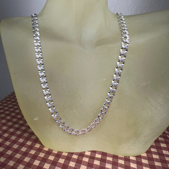 NEW Sterling Silver Italian 5mm Curb Chain 18" - Picture 1 of 4